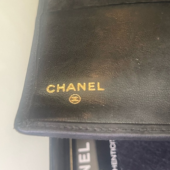 Authentic CHANEL Black Quilted Wallet with Gold Logo with box and COA. - Picture 6 of 17